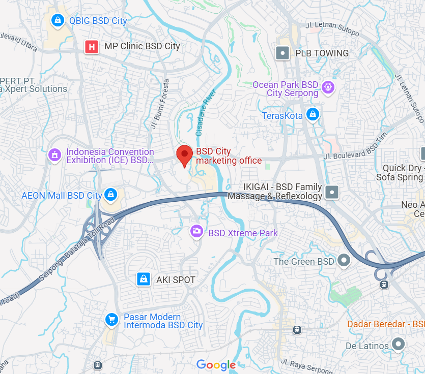 Peta lokasi BSD & Gading Serpong